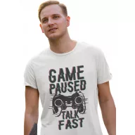 Game paused, talk fast - Férfi Póló
