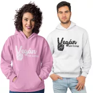 Vegán egy életre - Unisex Kapucnis Pulóver