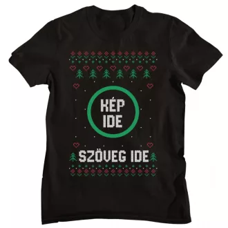   Fényképes, egyedi szöveges alul feliratos minta - Férfi Póló