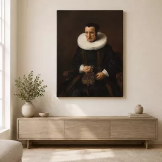 Rembrandt van Rijn - Idős asszony portréja vászonkép