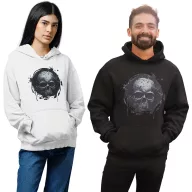 Silent Skull - Unisex Kapucnis Pulóver
