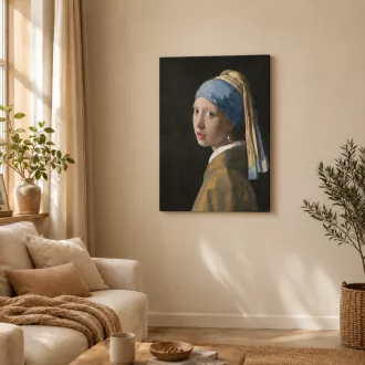 Johannes Vermeer - Leány gyöngy fülbevalóval vászonkép
