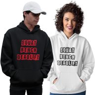   Squad | Bench | Deadlift - GYM Fitness Unisex Kapucnis Pulóver