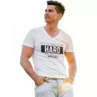 It's going to be hard - Férfi V Nyakú Póló