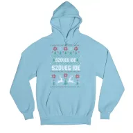   Egyedi szöveges rénszarvaspáros minta - Unisex Kapucnis Pulóver