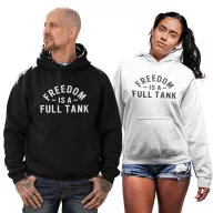 A szabadság egy teli tank - Unisex Kapucnis Pulóver