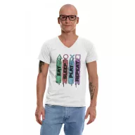 Eat Sleep Play Repeat - Férfi V Nyakú Póló