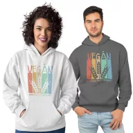Vegán, minden élet számít - Unisex Kapucnis Pulóver