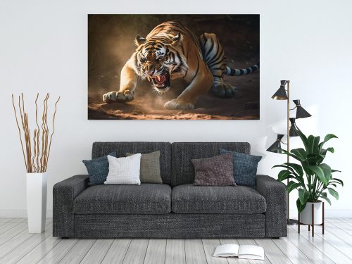 Ai Generált Állatos Vászonkép - Vad Tigris