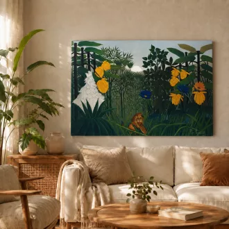 Henri Rousseau - Az oroszlán lakomája vászonkép