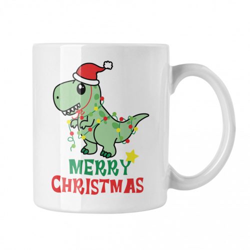T-rex karácsony - Bögre