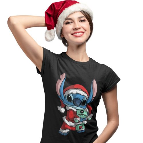 Stitch Mikulás - Karácsonyi Női Póló