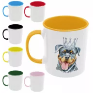 Rottweiler vízfestmény - Színes Bögre