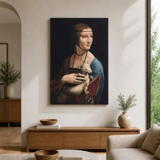 Leonardo da Vinci - Hölgy hermelinnel vászonkép