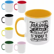 Taking it easy won't get you anywhere - Színes Bögre