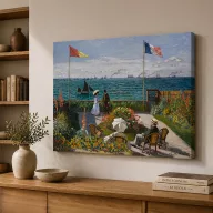 Claude Manet - Terasz Sainte-Adresse-ben vászonkép