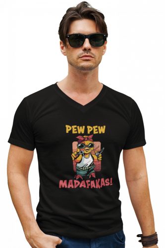 Pew-Pew Madafakas - Férfi V Nyakú Póló