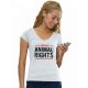 I support animal rights - Női V-Nyakú Póló