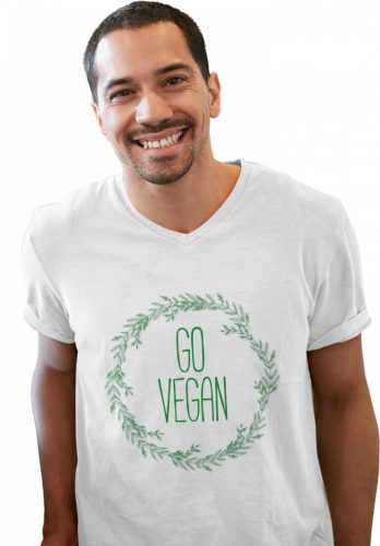 Go vegan - Férfi V Nyakú Póló
