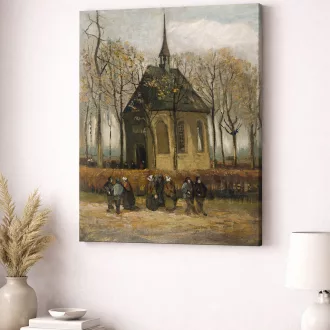 Vincent van Gogh - A nueneni templom vászonkép