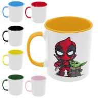 Deadpool és Baby Yoda - Színes Bögre