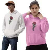 Death rose - Unisex Kapucnis Pulóver