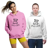Pug Life - Unisex Kapucnis Pulóver