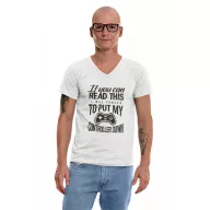   I was forced to put down my controller - Férfi V Nyakú Póló