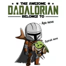 This Awesome Dadalorian Belongs to Me (Apa és gyerekek nevével - Személyre szabható - Fehér Bögre