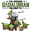 This Awesome Dadalorian Belongs to Me (Apa és gyerekek nevével - Személyre szabható - Fehér Bögre