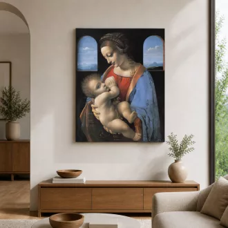 Leonardo da Vinci - Madonna Litta vászonkép