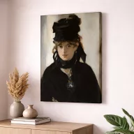   Édouard Manet - Berthe Morisot fekete kalapban és gyászfátyollal vászonkép