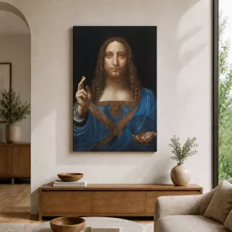   Leonardo da Vinci - Salvator Mundi (Világmegváltó) vászonkép