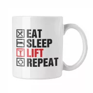 Eat Sleep Lift Repeat - Fehér Bögre