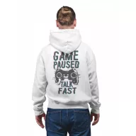 Game paused, talk fast - Unisex Zipzáros Pulóver