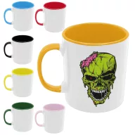 Zöld Zombi Koponya - Színes Bögre