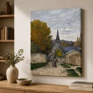 Claude Manet - Utca Vétheuil-ben vászonkép