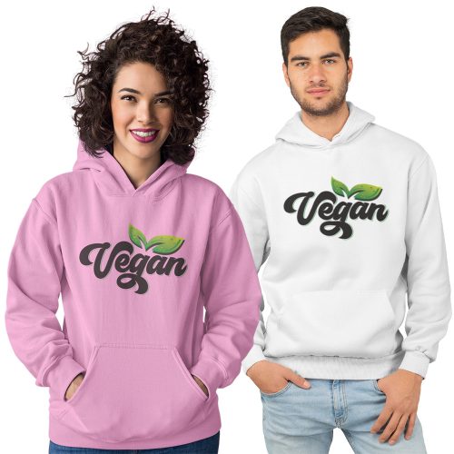 Színes Vegan logó - Unisex Kapucnis Pulóver