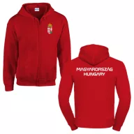 Magyarország Szurkolói Cipzáros Kapucnis Pulóver