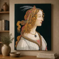 Sandro Botticelli - Fiatal nő portréja vászonkép