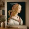 Sandro Botticelli - Fiatal nő portréja vászonkép