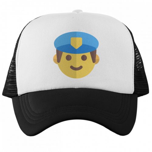 Rendőr Emoji - Trucker Hálós Baseball Sapka
