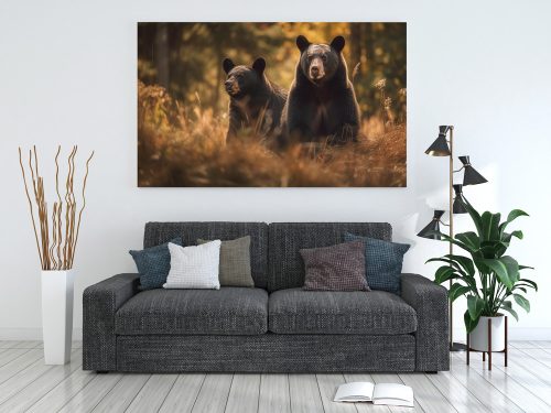Ai Generált Állatos Vászonkép - Medve Testvérek