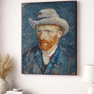   Vincent van Gogh - Önarckép szürke nemezkalapban vászonkép