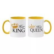 King & Queen - Páros Színes Bögre (2db)