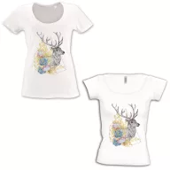 Csodaszarvas - Mély kivágású & Csónaknyakú Női Póló