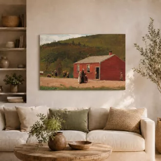 Winslow Homer - Iskolaidő vászonkép