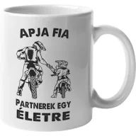 Motoros apa és fia - Bögre