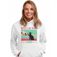Best cat mom ever - Unisex Kapucnis Pulóver