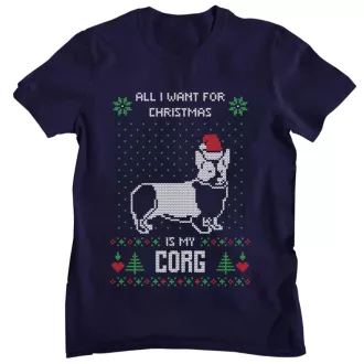 All I want for Christmas is my corgi - Férfi Póló